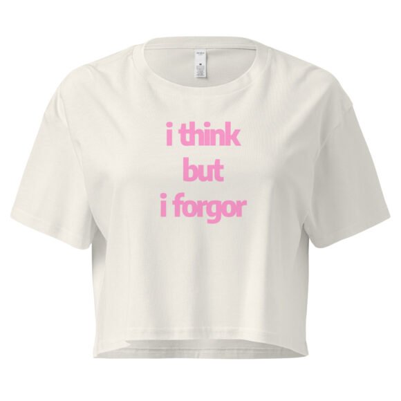I Think But I Forgot Y2K Baby Tee | Thoughtless Baddie Retro Cropped Top | Oops All ADHD Meme Tee - Image 9