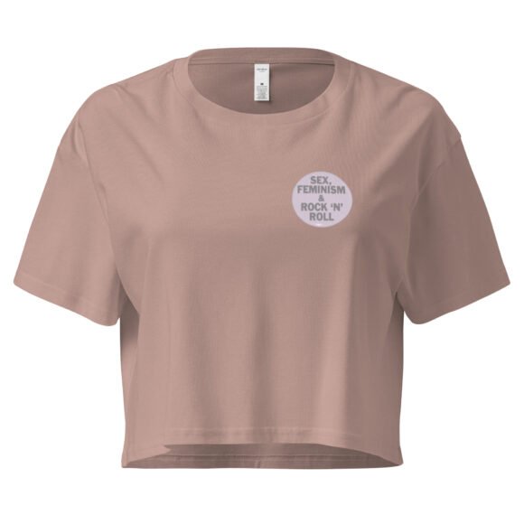 Sex Feminism and Rock N Roll Y2K Baby Tee | Riot Grrrl Energy Retro Cropped Top | Feminist Slutcore Meme Tee - Image 3