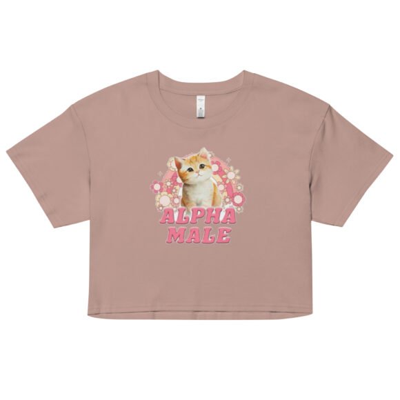 Alpha Male Cute Kitten Y2K Baby Tee | Toxic Sweetness Retro Cropped Top | Sigma Kitty Meme Tee - Image 4