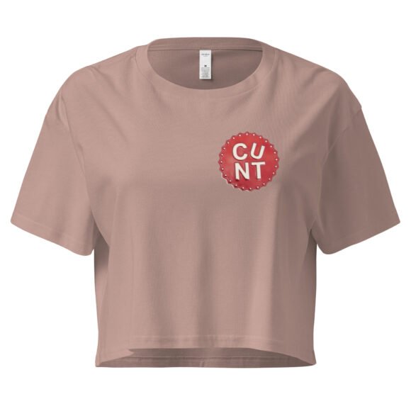 Cunt Badge Y2K Baby Tee | Slut Credentials Retro Cropped Top | Certified Bimbo Meme Tee - Image 4