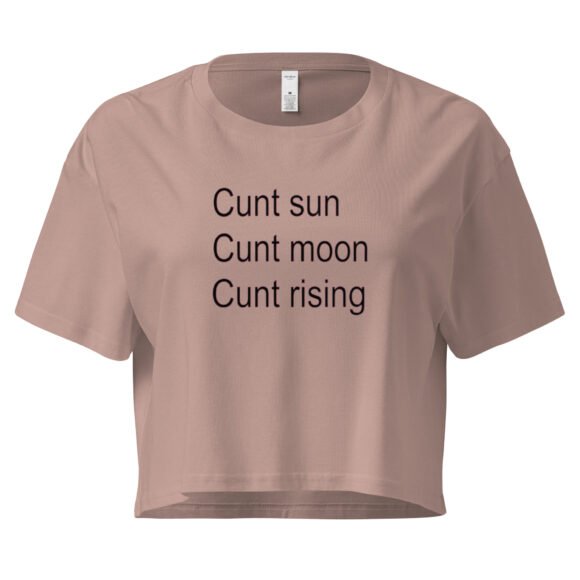 Cunt Sun Cunt Moon Cunt Rising Y2K Baby Tee | Astro Baddie Retro Cropped Top | Slutty Zodiac Meme Tee - Image 4