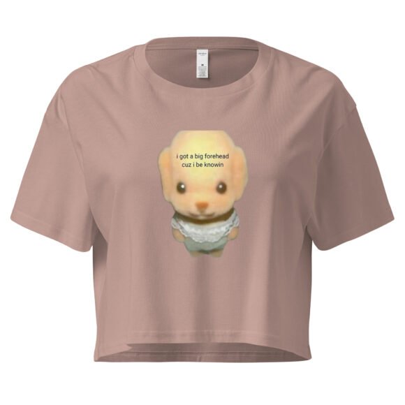 I Got a Big Forehead Cuz I Be Knowin Y2K Baby Tee | Smart Bitch Vibes Retro Cropped Top | Wisdom Head Meme Tee - Image 4