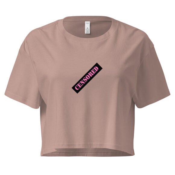 Censored Y2K Baby Tee | Hidden Bimbo Energy Retro Cropped Top | NSFW Vibes Meme Girl Tee - Image 4
