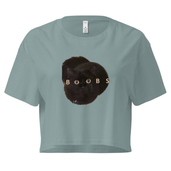 Boobs Cat Y2K Baby Tee | Titty Kittycore Retro Cropped Top | Milk Me Meme Girl Tee - Image 3