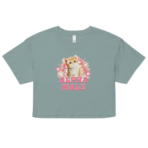 Alpha Male Cute Kitten Y2K Baby Tee | Toxic Sweetness Retro Cropped Top | Sigma Kitty Meme Tee - Image 3