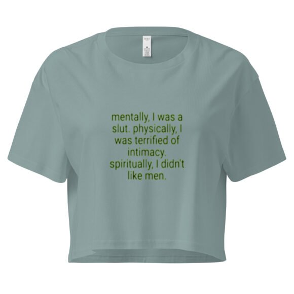 Mentally I Was a Slut Y2K Baby Tee | Former Hoe Energy Retro Cropped Top | Softcore Recovery Meme Tee - Image 3