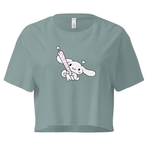 Kawaii Blunt Y2K Baby Tee | Weed Princess Retro Cropped Top | Pink Smoke Meme Girl Tee - Image 2