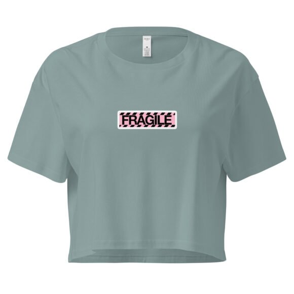 Fragile Y2K Baby Tee | Handle with Care Retro Cropped Top | Sadcore Soft Girl Tee - Image 3
