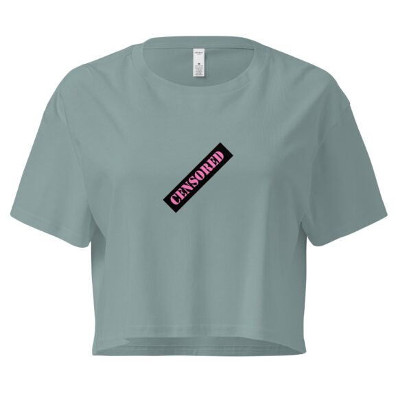 Censored Y2K Baby Tee | Hidden Bimbo Energy Retro Cropped Top | NSFW Vibes Meme Girl Tee - Image 3
