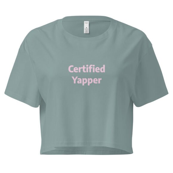Certified Yapper Y2K Baby Tee | Talkative Baddie Retro Cropped Top | Can’t Shut Up Meme Tee - Image 2