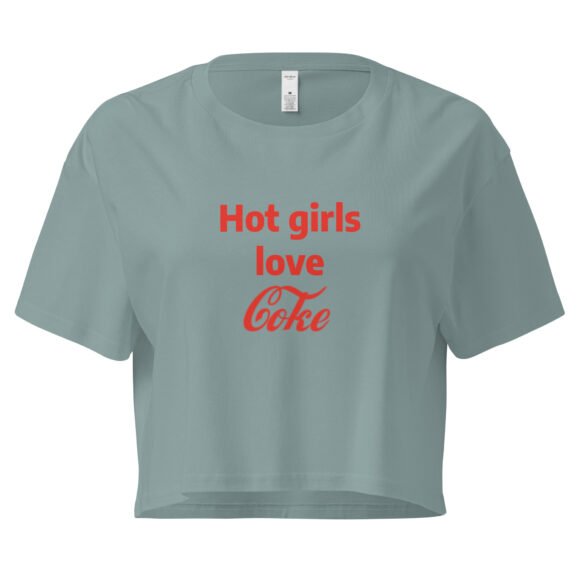 Hot Girls Love Coke Y2K Baby Tee | Soft Drink Bimbo Retro Cropped Top | Coca Baddie Club Tee - Image 2