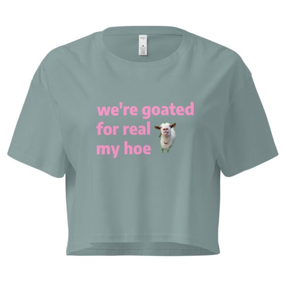 We're Goated Y2K Baby Tee | Legendary Girl Retro Cropped Top | Alt Meme Certified Top - Image 2