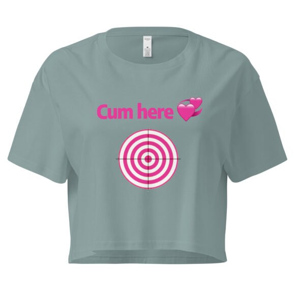 Cum Here Y2K Baby Tee | Immediate Urge Retro Cropped Top | Slut Signal Activated Meme Tee - Image 3
