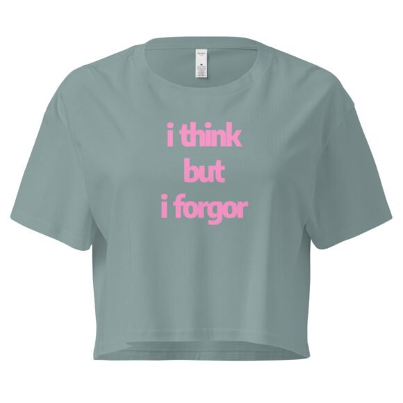 I Think But I Forgot Y2K Baby Tee | Thoughtless Baddie Retro Cropped Top | Oops All ADHD Meme Tee - Image 2