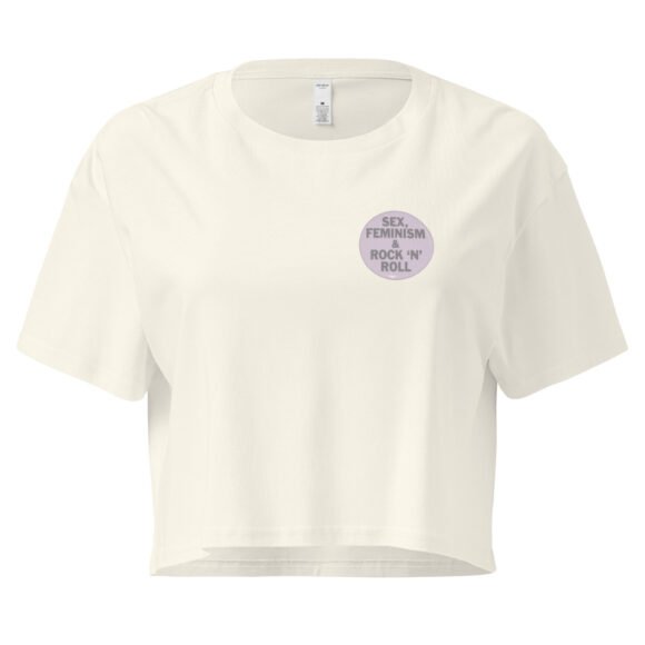 Sex Feminism and Rock N Roll Y2K Baby Tee | Riot Grrrl Energy Retro Cropped Top | Feminist Slutcore Meme Tee - Image 8
