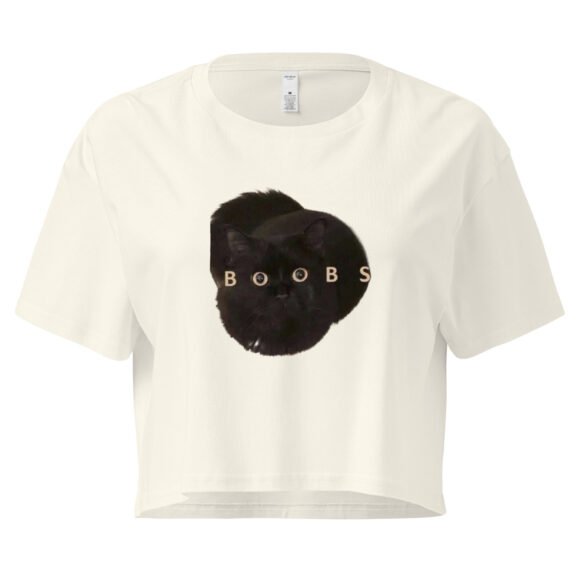 Boobs Cat Y2K Baby Tee | Titty Kittycore Retro Cropped Top | Milk Me Meme Girl Tee - Image 9