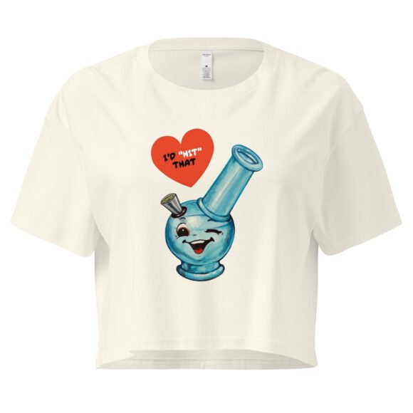 Id Hit That Bong Y2K Baby Tee | Weed Girl Energy Retro Cropped Top | Cannabis Bimbo Meme Tee - Image 8