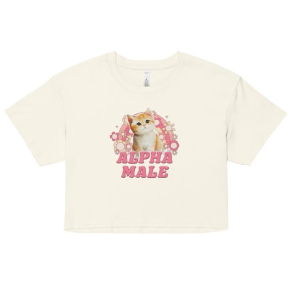 Alpha Male Cute Kitten Y2K Baby Tee | Toxic Sweetness Retro Cropped Top | Sigma Kitty Meme Tee - Image 9