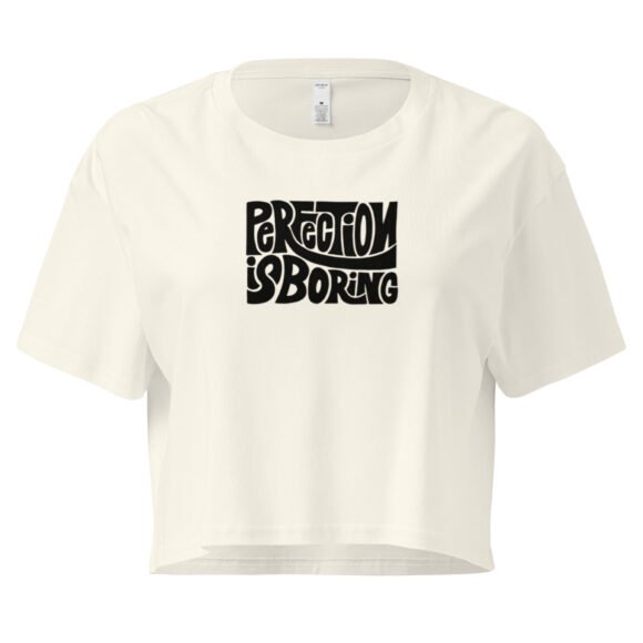 Perfection Is Boring Y2K Baby Tee | Flawed Hot Girl Retro Cropped Top | Tumblr Baddie Meme Tee - Image 8