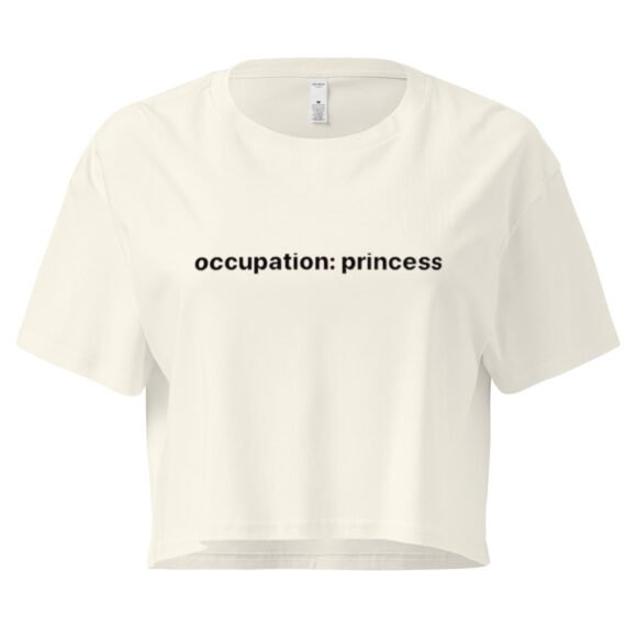 Occupation Princess Y2K Baby Tee | Royal Bimbo Energy Retro Cropped Top | Girlboss Fantasy Meme Tee - Image 7