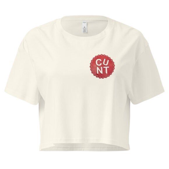 Cunt Badge Y2K Baby Tee | Slut Credentials Retro Cropped Top | Certified Bimbo Meme Tee - Image 9