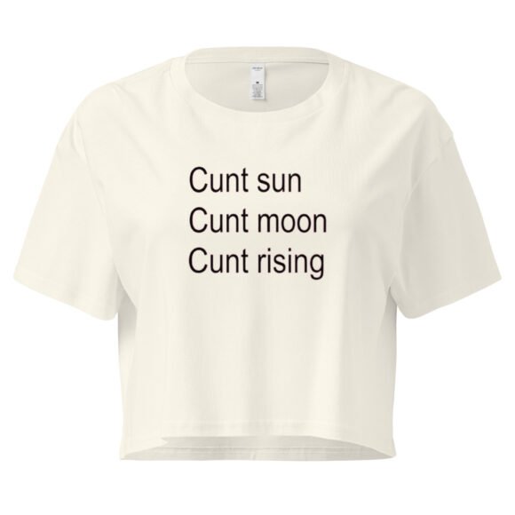 Cunt Sun Cunt Moon Cunt Rising Y2K Baby Tee | Astro Baddie Retro Cropped Top | Slutty Zodiac Meme Tee - Image 9