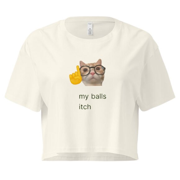 My Balls Itch Y2K Baby Tee | Daily Male Struggle Retro Cropped Top | Weirdcore Slutty Meme Tee - Image 7