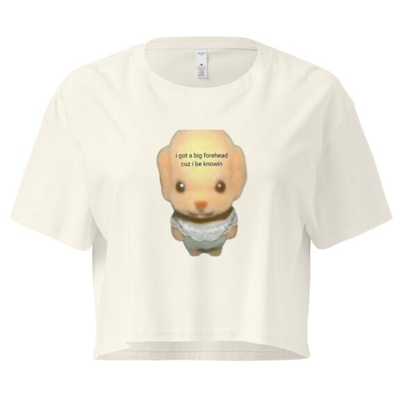 I Got a Big Forehead Cuz I Be Knowin Y2K Baby Tee | Smart Bitch Vibes Retro Cropped Top | Wisdom Head Meme Tee - Image 9