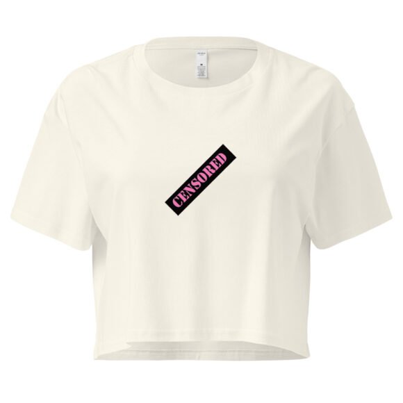 Censored Y2K Baby Tee | Hidden Bimbo Energy Retro Cropped Top | NSFW Vibes Meme Girl Tee - Image 9