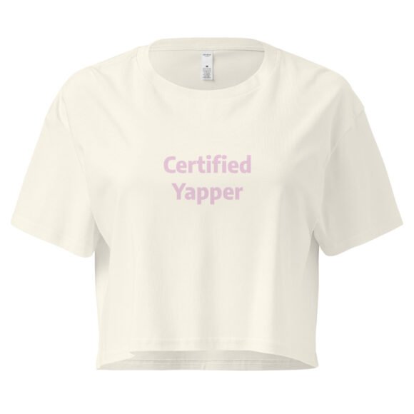 Certified Yapper Y2K Baby Tee | Talkative Baddie Retro Cropped Top | Can’t Shut Up Meme Tee - Image 8