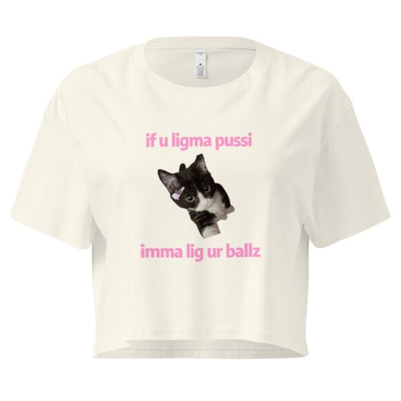 Ligma Pussi Imma Lig Ur Ballz Y2K Baby Tee | Too Much Energy Retro Cropped Top | Slutty Internetcore Tee - Image 8