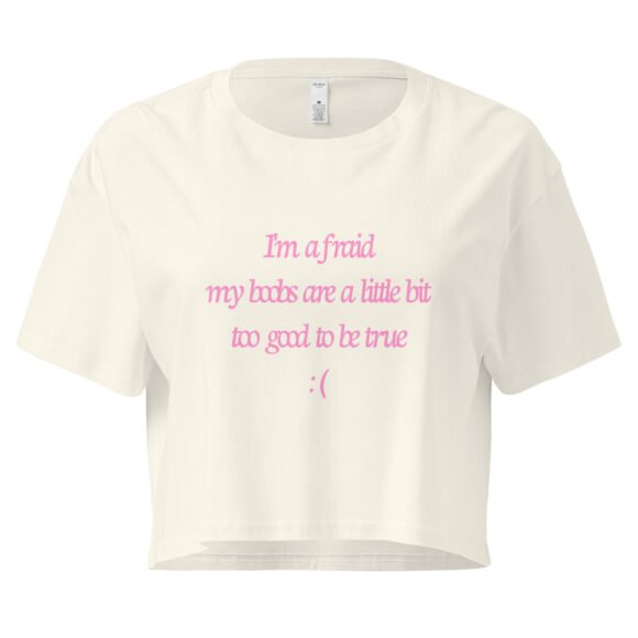My Boobs Are a Lil Bit Too Good to Be True Y2K Baby Tee | Rack Alert Retro Cropped Top | Titty Illusion Baddie Tee - Image 8
