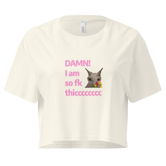 Damn Im So Fk Thicc Y2K Baby Tee | Dump Truck Baddie Retro Cropped Top | Full Body Meme Moment Tee - Image 8