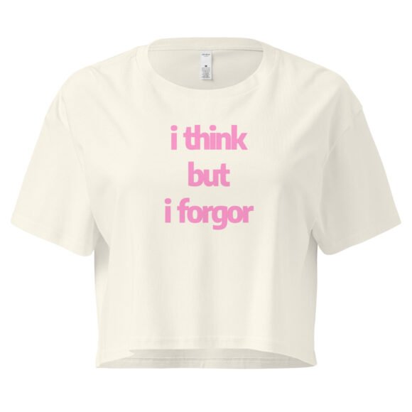 I Think But I Forgot Y2K Baby Tee | Thoughtless Baddie Retro Cropped Top | Oops All ADHD Meme Tee - Image 8