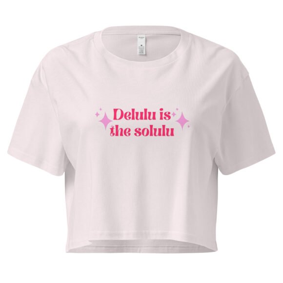 “Delulu is the Solulu” Y2K Baby Tee | Soft Stretch Delulu Crop Top | Y2K and Retro Vibes - Image 9
