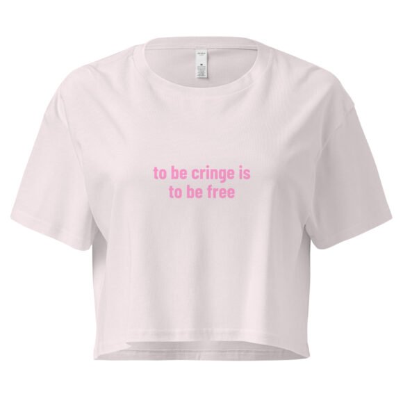 To Be Cringe Is to Be Free Y2K Baby Tee | Embarrassing Girl Era Retro Cropped Top | Cringe Renaissance Meme Tee - Image 8