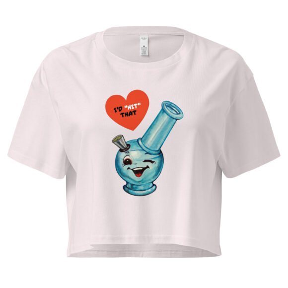 Id Hit That Bong Y2K Baby Tee | Weed Girl Energy Retro Cropped Top | Cannabis Bimbo Meme Tee - Image 7