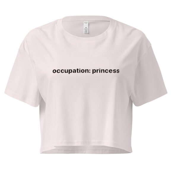 Occupation Princess Y2K Baby Tee | Royal Bimbo Energy Retro Cropped Top | Girlboss Fantasy Meme Tee - Image 6