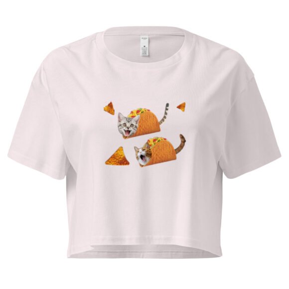 Catacos Y2K Baby Tee | Taco Tuesday Kitty Retro Cropped Top | Fast Food Animalcore Meme Tee - Image 8