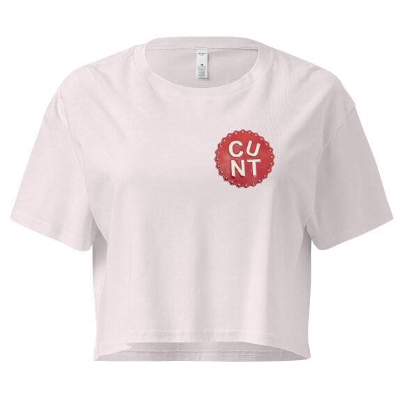 Cunt Badge Y2K Baby Tee | Slut Credentials Retro Cropped Top | Certified Bimbo Meme Tee - Image 8