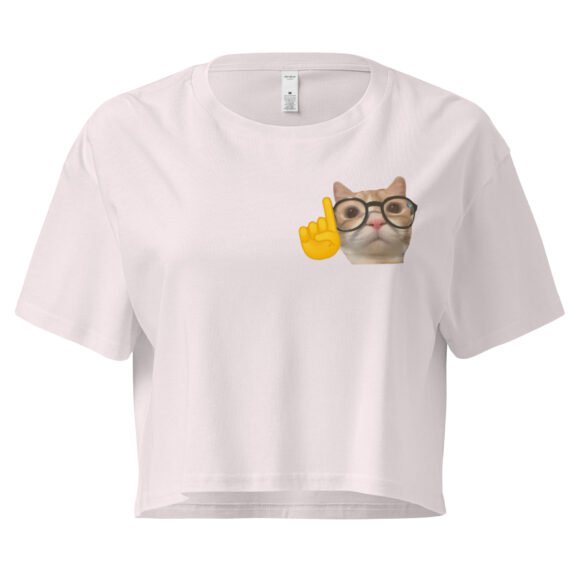 Knowin Cat Y2K Baby Tee | Smart Kittycore Retro Cropped Top | Intuitive Cat Meme Tee - Image 8