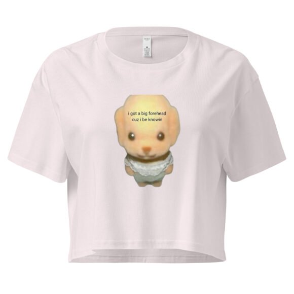 I Got a Big Forehead Cuz I Be Knowin Y2K Baby Tee | Smart Bitch Vibes Retro Cropped Top | Wisdom Head Meme Tee - Image 8