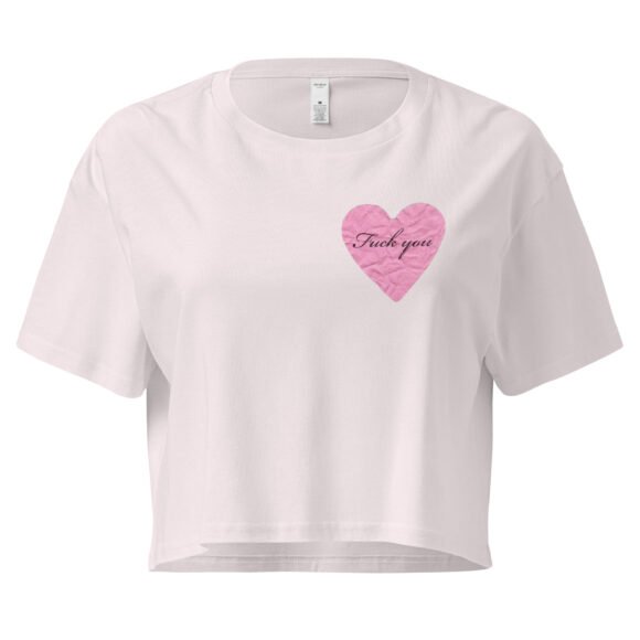 Fuck You Heart Y2K Baby Tee | Anti-Love Letter Retro Cropped Top | Brokenhearted Memecore Tee - Image 8