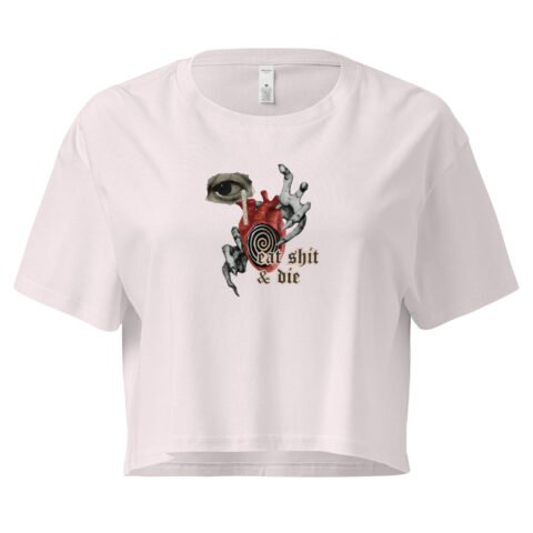 Eat Shit and Die Weirdcore Y2K Baby Tee | Surreal Rage Retro Cropped Top | Internetcore Kill Baddie Tee
