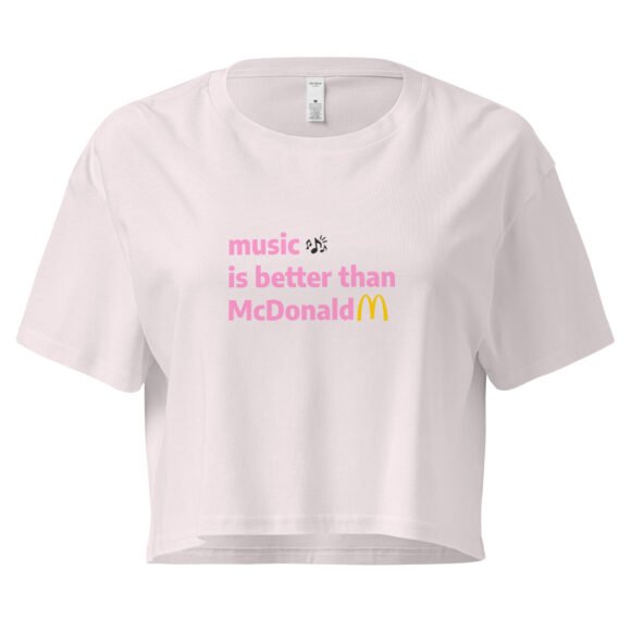 Music Is Better Than McDonald Y2K Baby Tee | Sonic Supremacy Retro Cropped Top | Indie Girl Statement Tee - Image 8