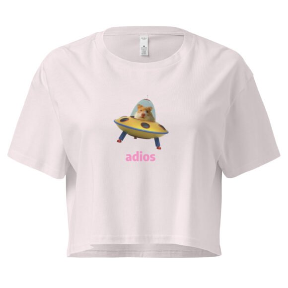 Adios Hamster Y2K Baby Tee | Rodentcore Goodbye Retro Cropped Top | Chaotic Animal Girl Meme Tee - Image 8