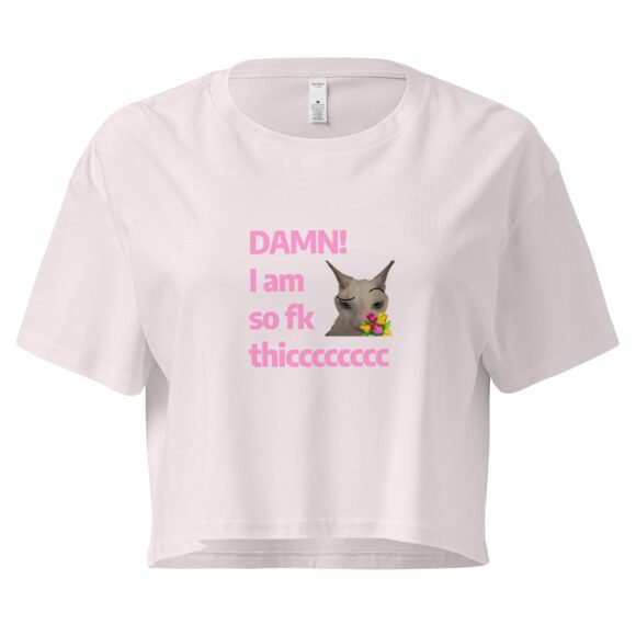 Damn Im So Fk Thicc Y2K Baby Tee | Dump Truck Baddie Retro Cropped Top | Full Body Meme Moment Tee - Image 7