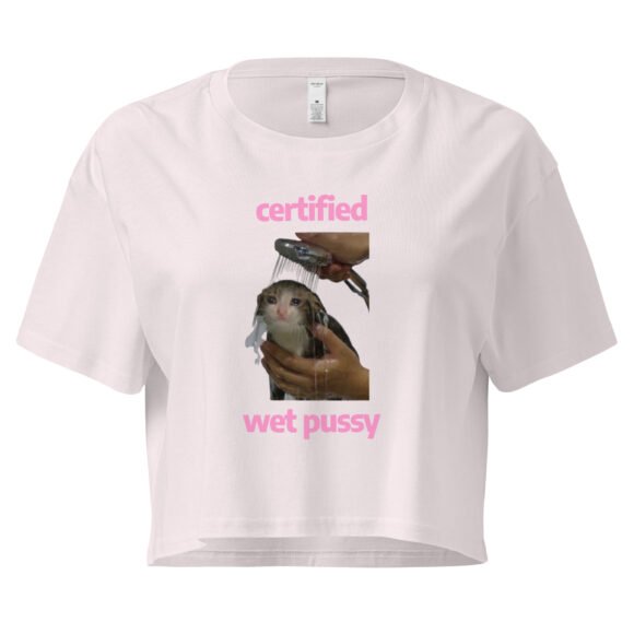 Certified Wet Pussy Y2K Baby Tee | Extra Juicy Bimbo Retro Cropped Top | Hydrated Slutcore Meme Tee - Image 7