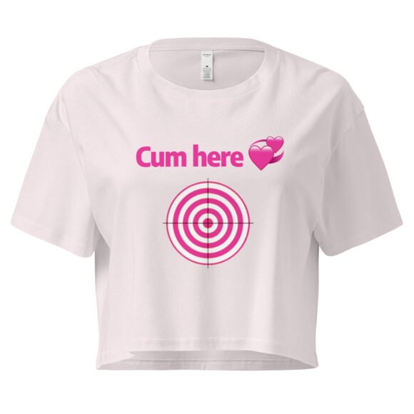 Cum Here Y2K Baby Tee | Immediate Urge Retro Cropped Top | Slut Signal Activated Meme Tee - Image 8