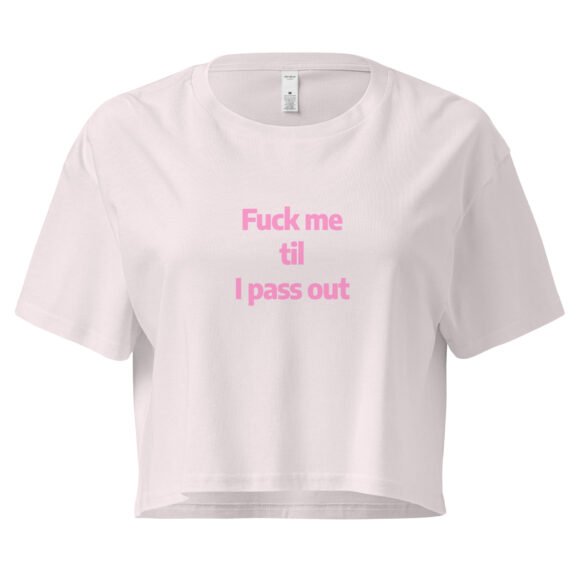 Fuck Me Til I Pass Out Y2K Baby Tee | Bed Destroyer Retro Cropped Top | Certified Slutcore Baddie Tee - Image 7